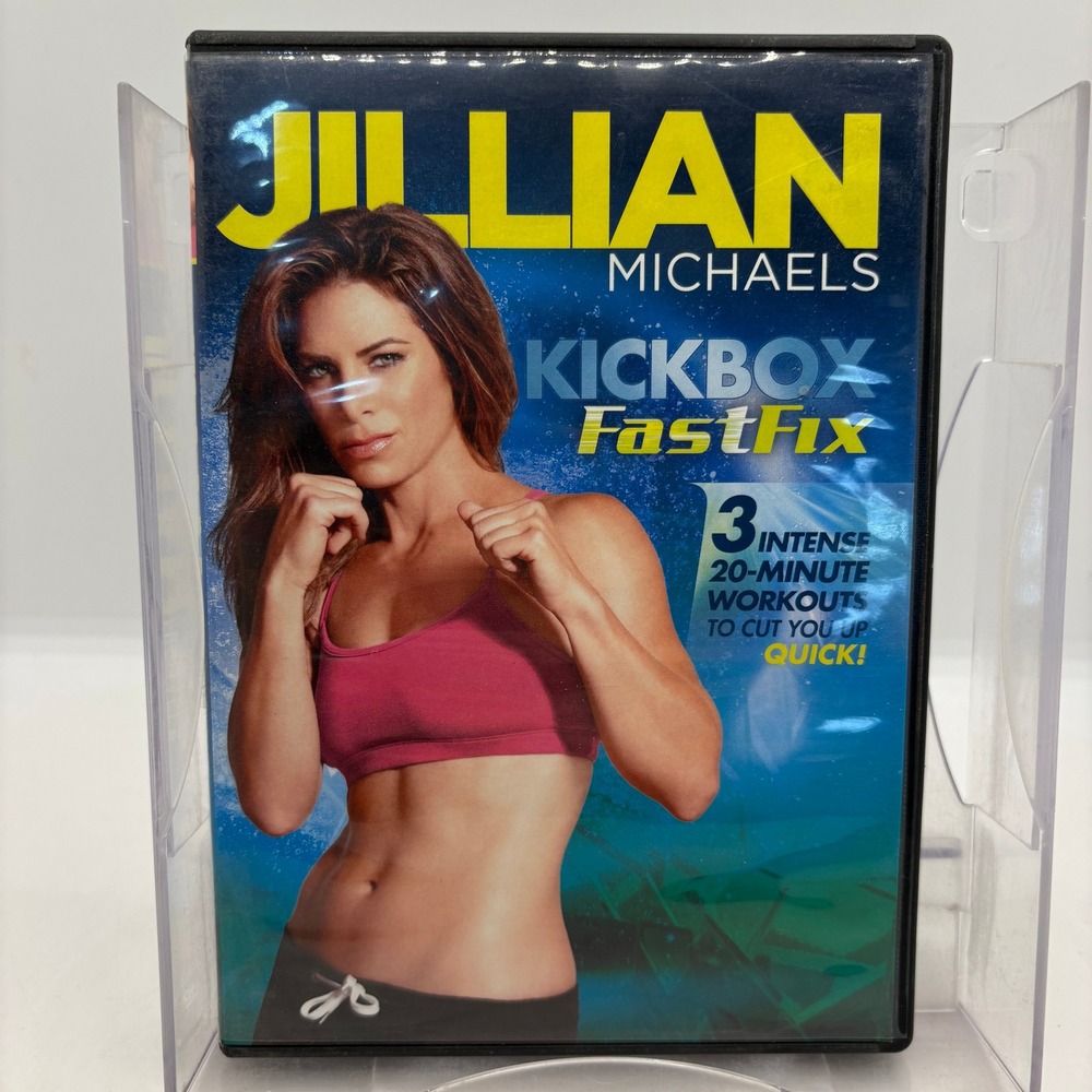 Jillian Michaels Kickbox FastFix DVD Case with Biggest Loser Cardio Max Disc